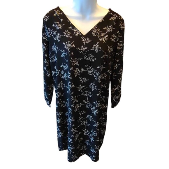 Old Navy Floral Rayon Midi V-neck Dress Size S (Tall) P (Grande) - Picture 1 of 7